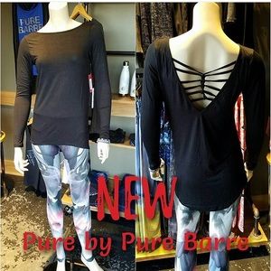 Pure Barre Long Sleeve Strappy Back shirt Size XS!